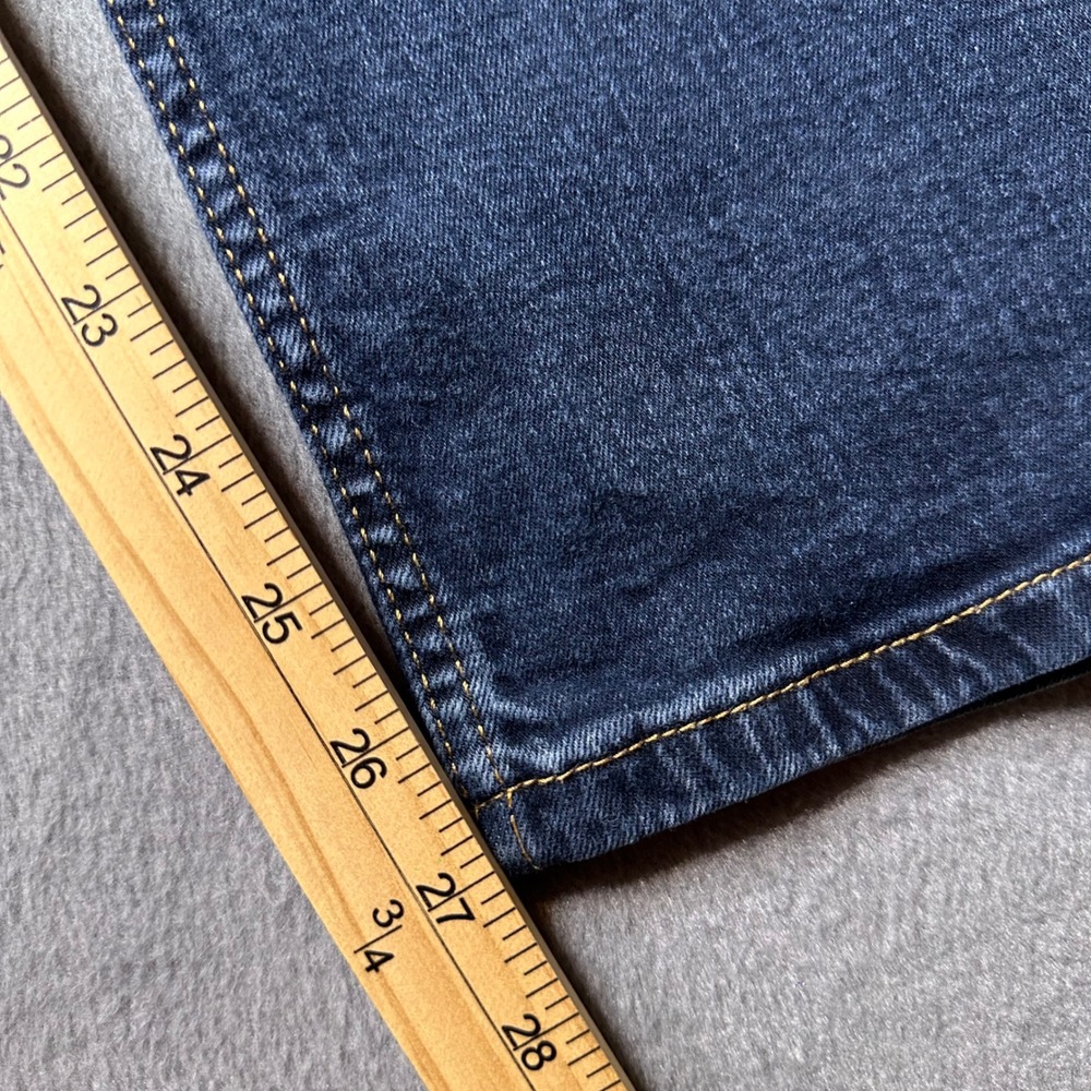Levis 514 Straight Fit Mens 38x30 Dark Wash‎ Blue Stretch Denim Jeans 00514-1283 - Picture 4 of 13